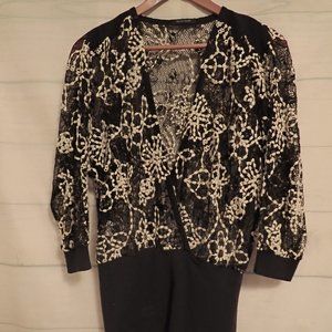 Billy Reid Black and White Sheer Top